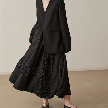 立体フラワーレーススカート X-087