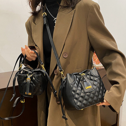 【2pattern】【3color】ショルダー　バケットバッグ X-410