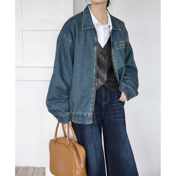 ウォッシュデニムジップジャケット Z00160