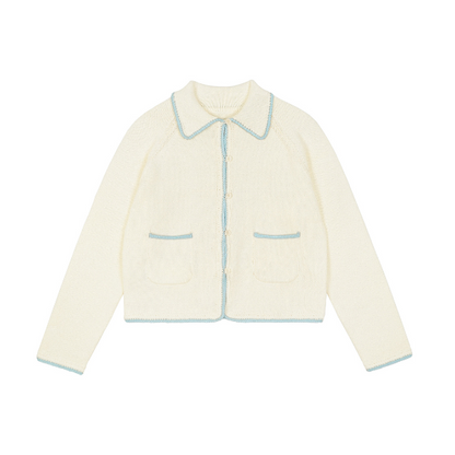 北欧風コントラストエッジカーディガン《Z00826》　