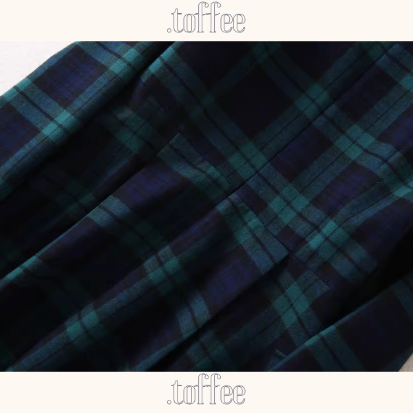 純綿タータンのスリムエレガントワンピ《Z01247》