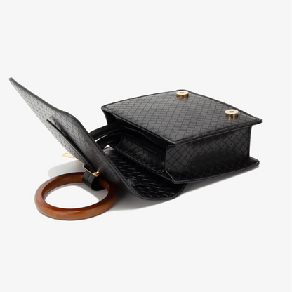 ウッドハンドル2wayスクエアバッグ AU-375