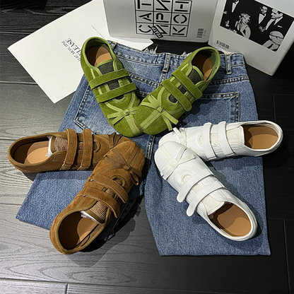 【3color】フロントリボンベルクロスニーカー　Z00480