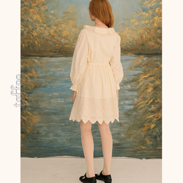 レースヘム＆ドールカラーミニワンピース Z00626