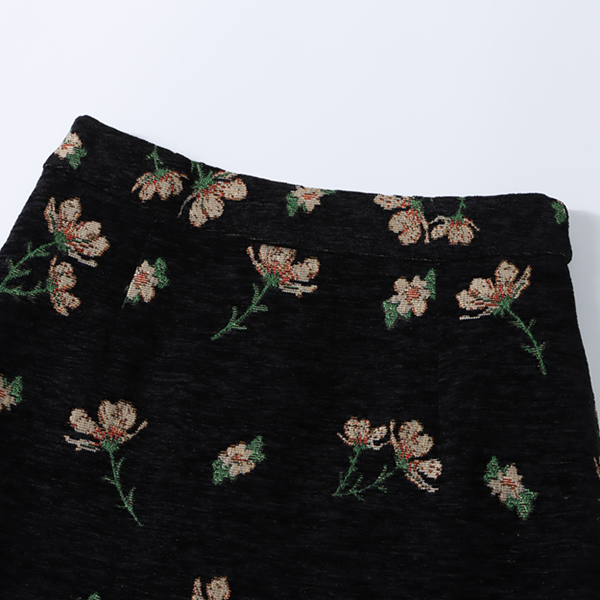 花柄タッセルジャカードスカート　Z00574