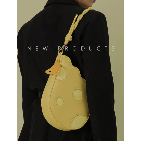 【4color】チーズデザインのショルダーバッグ X-280