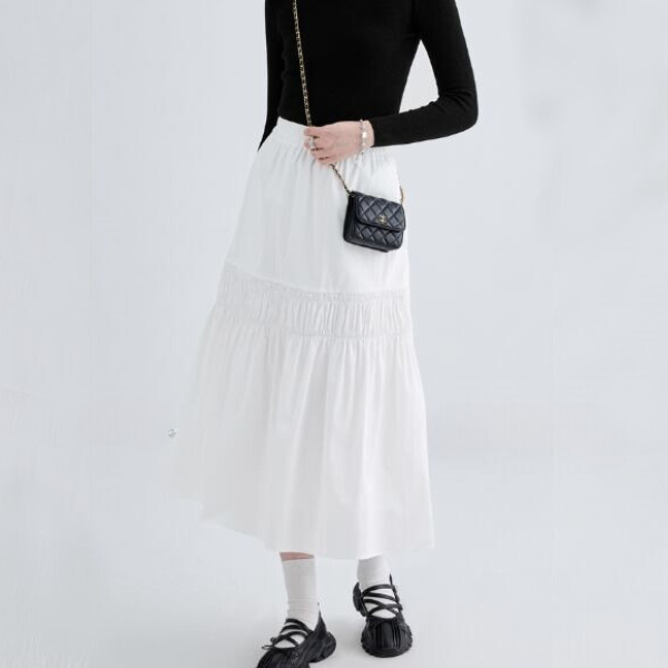 ハイウエストAラインロングスカート Z00032