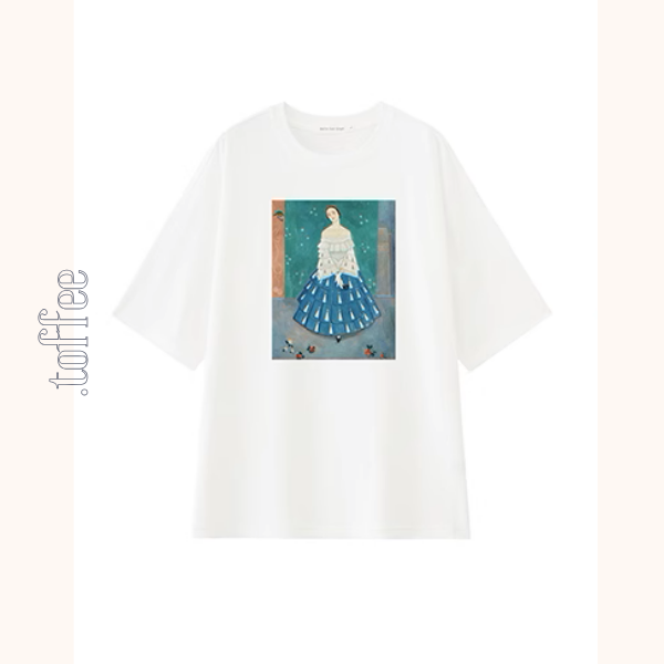【8color】オーバーサイズドロップショルダープリントTシャツ《Z00994》