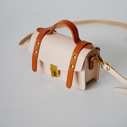 【5color】バイカラースクエアショルダーバッグ《Z00893》