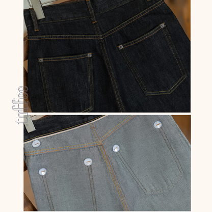 コットンストレッチストレートデニムパンツ　《Z00647》