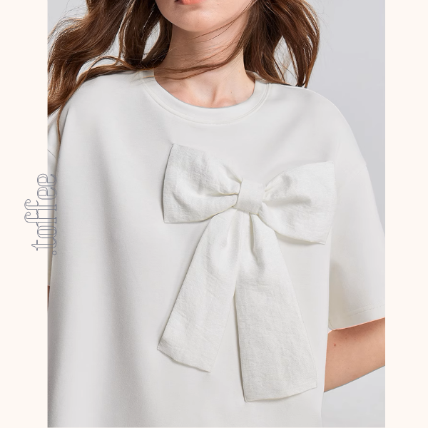 ビッグリボンデザインAラインミニ丈ワンピース《Z00931》
