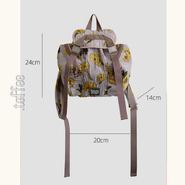 フラワーモチーフダブルジップ リュックサック《Z00937》