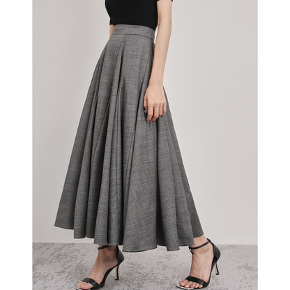 クラシックデザインフリルプリーツスカート　AU-027