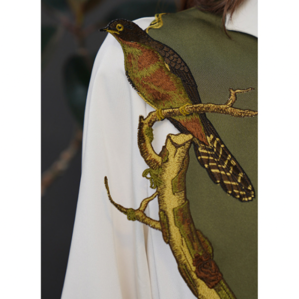 バードエンブロイダリーショール w-061