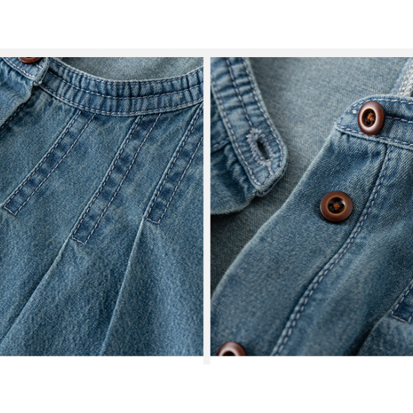 ラウンドネックデニムシャツ Z00097