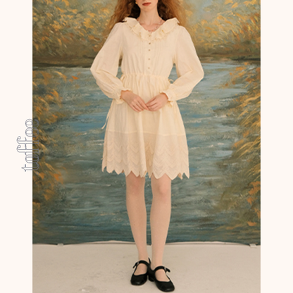 レースヘム＆ドールカラーミニワンピース Z00626