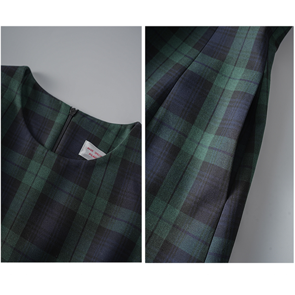 タータンチェックノースリーブミニワンピース　Z00463