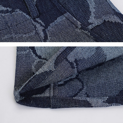 花柄デニムスカート　Z00468