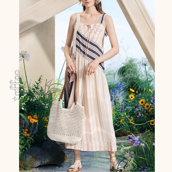 ストライプ切替オールインワン《Z01055》