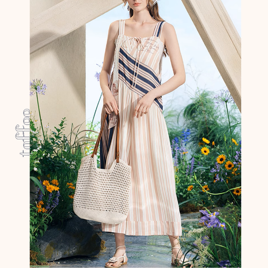 ストライプ切替オールインワン《Z01055》