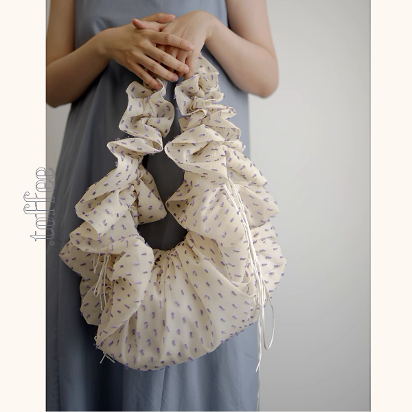 ドローストリング付きギャザーショルダーバッグ《Z00936》