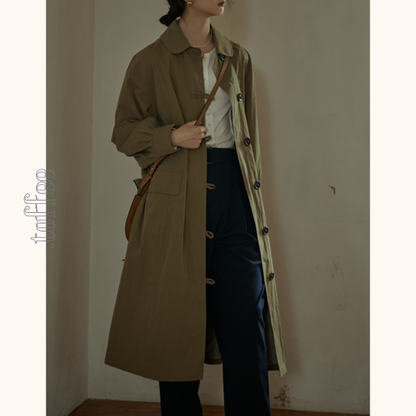 オリーブグリーンロングジャケット　Z00524