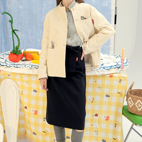 【2color】コーデュロイスタンドカラーシングルブレストジャケット　《Z00744》