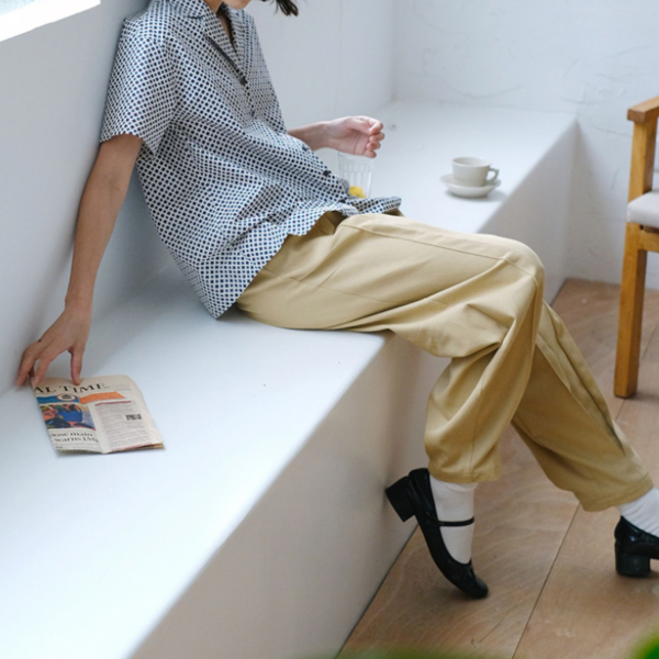 フロントスプリーツストリートパンツ X-264