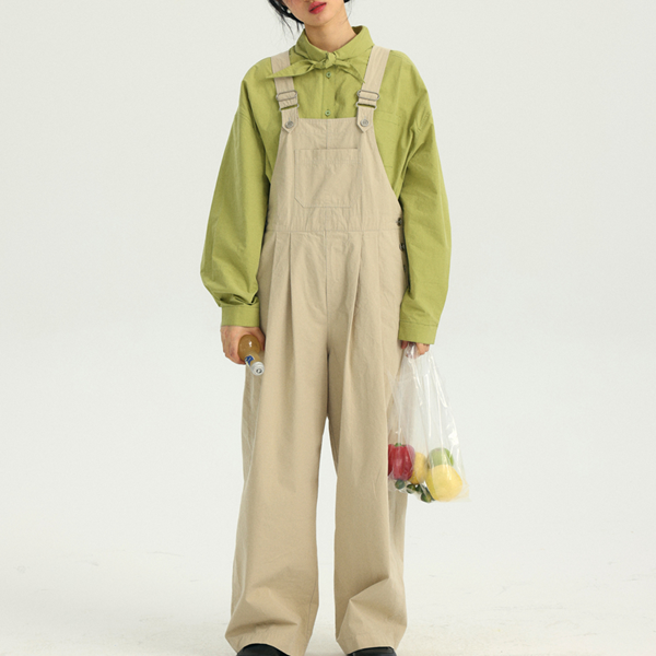 【2color】ラージカラーオーバーサイズコットンシャツ　《Z00726》