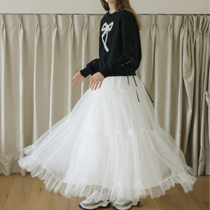 ラウンドネックリボンスウェットシャツ Z00138