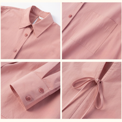 【２color】バックカットアウトブラウス w-149