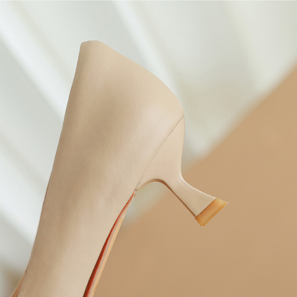 リボンポインテッドトゥパンプス X-038