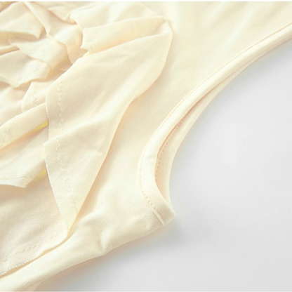 【2color】フラワーデコレーションノースリーブトップス W-201