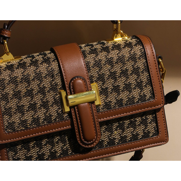 千鳥格子チェーンショルダーバッグ　AU-169