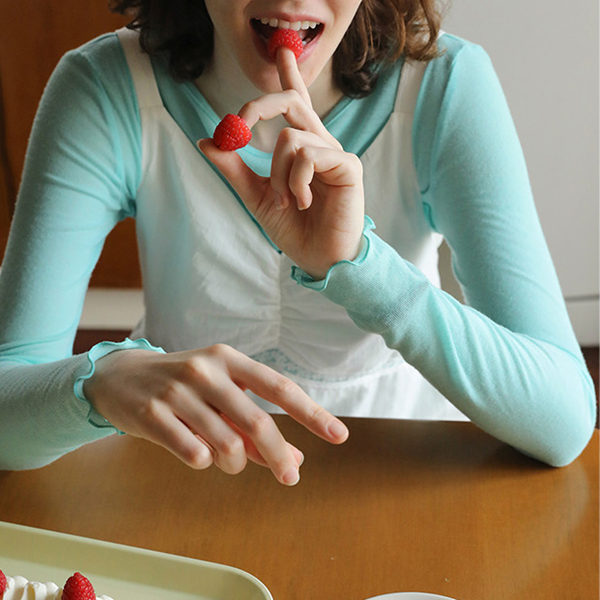 【2color】レイヤード風スリムTシャツ　Z00442