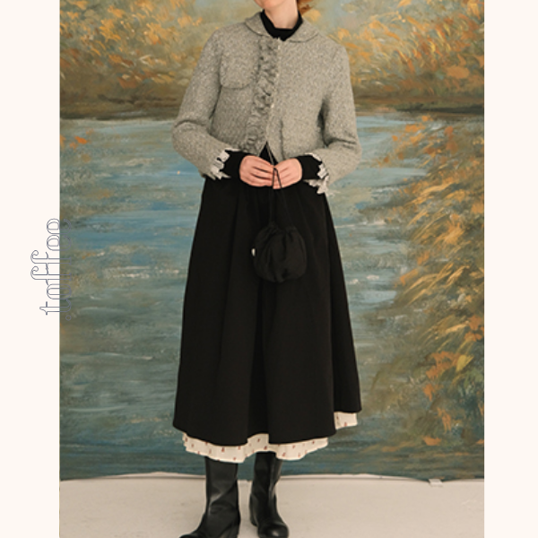 レイヤード花柄フレアスカート 　《Z00705》