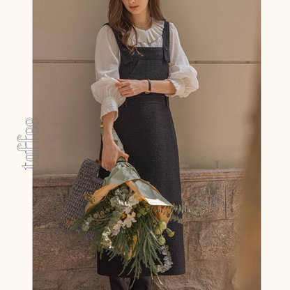 【2color】スクエアネックサスペンダーワンピース《Z00855》