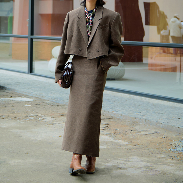 バックスリットコットンロングスカート Z00099