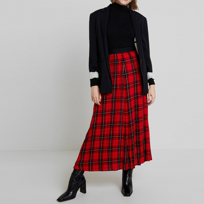 【2color】ブラックスチュアートロングスカート X-267