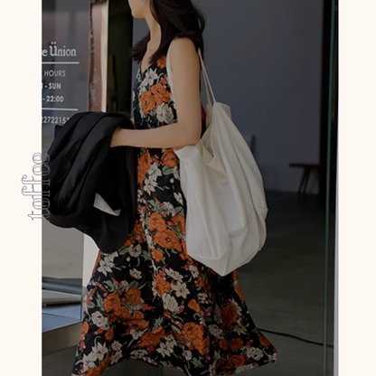 フローラルプリントキャミワンピース《Z00997》