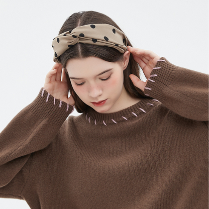 水玉柄カジュアルヘッドバンド Z00174