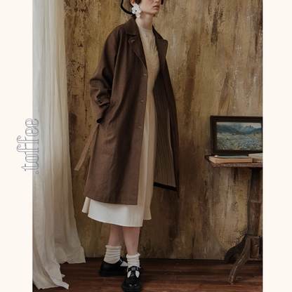 前合わせデザインのブラウンジャケット《Z01086》