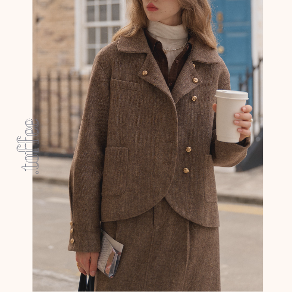 秋灯の街とクラシックツイードセット《Z01166》