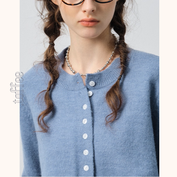 【2color】レース裾と蝶結びが可愛い＊ショートニットカーディガン《Z01189》