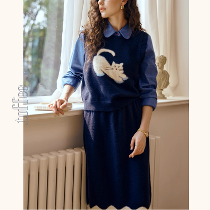 夢の上で跳ねる猫と小さな果実たちのセットアップ《Z01146》