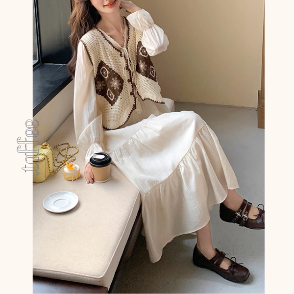 午後の陽だまりとレースの装いセットアップ《Z01150》