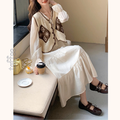 午後の陽だまりとレースの装いセットアップ《Z01150》