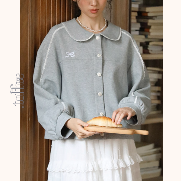 白昼夢のレースステッチカーディガン《Z01143》