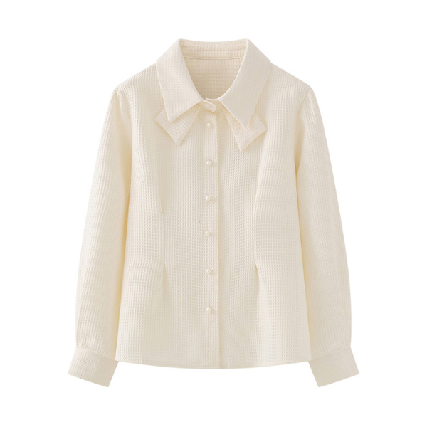 フレンチスタイルワッフルシャツ X-006