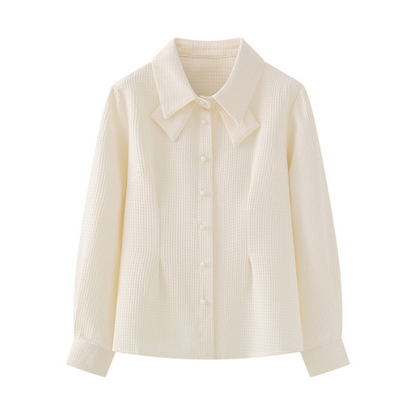 フレンチスタイルワッフルシャツ X-006